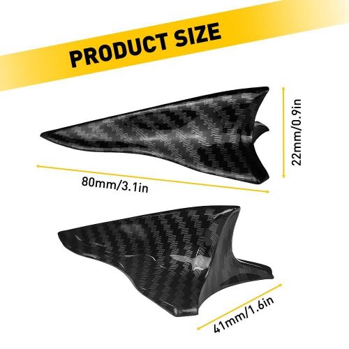 10pcs carbon fiber spoiler car auto roof shark splitter fin decorative sticker