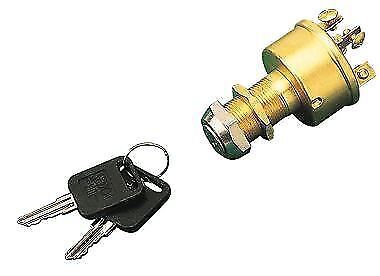 Marine boat motor 3 position brass ignition key switch magneto style