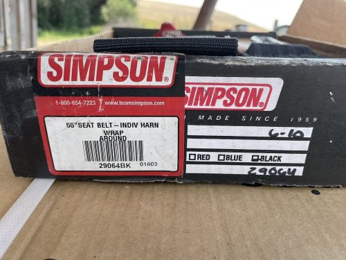 Simpson safety black latch and link 5 point harness black- 29064bk