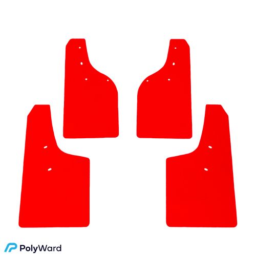 Ford fiesta mk7 7.5 st mudflaps red + yellow st outline logo 4mm pvc mud flaps