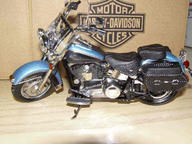 2008 harley heritage - blue & black - 1:12 ertl