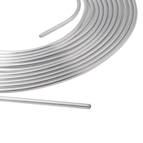 Silver galvanized iron brake line kit 3/16  25 foot coil roll all size fittings