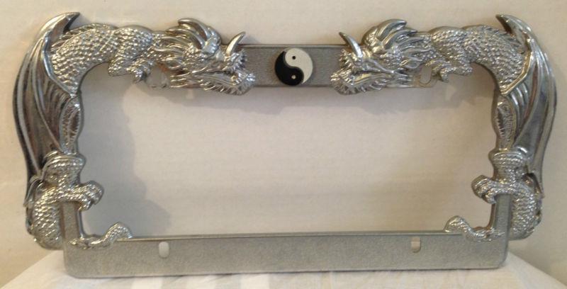 Yin yang license plate holder, pre-owned, good condition