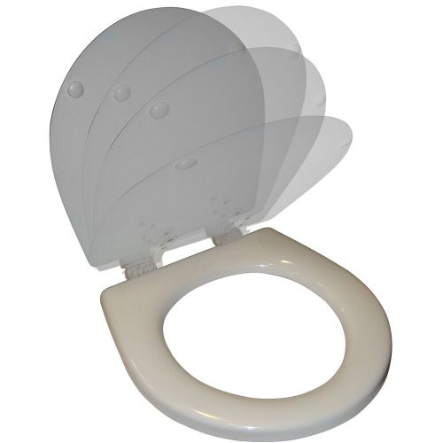 Toilet seat and cover slow close white boat vessel sanitary accessories raritan