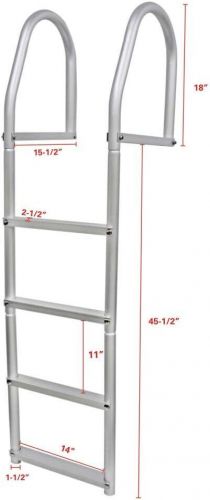 Extreme max 3005.4105 weld-free fixed dock ladder - 4-step