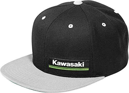 Factory effex kawasaki wedge snapback hat - black/grey