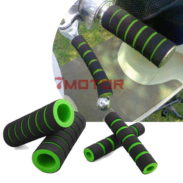 2 pair green sponge foam nonslip handlebar grips hand brake for motorcycle bike