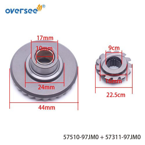 Gear kit for suzuki outboard 4t df2.5 forward 57510-97jm0 &amp; pinion 57311-97jm0