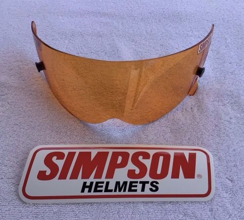 Simpson racing helmet shield bandit super carbon drag 89403a amber