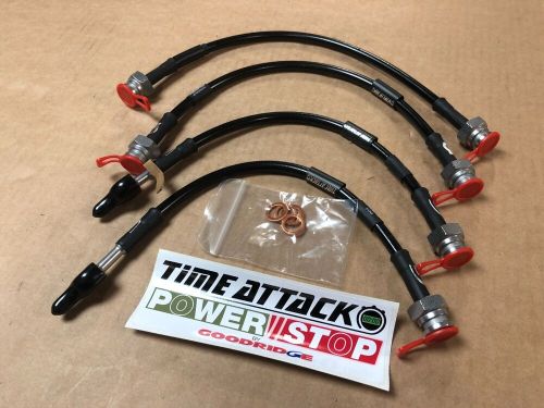 Time attack powerstop goodridge braided brake lines for nissan 200sx s14 *uc*316