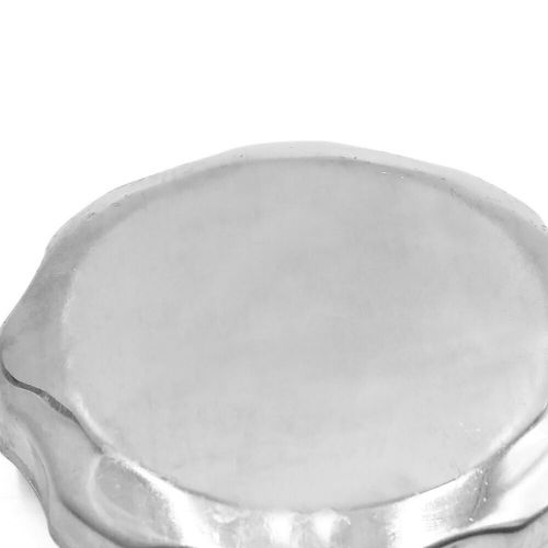 Stylish silver tone metal motorcycle fuel tank cap cover easy to install