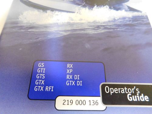 Sea-doo 2001 gs rx gti xp gts rxdi gtx gtxdi gtx rfi operator&#039;s guide 219000136