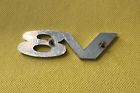 V8 - vintage metal car badge/emblem -  88 x 25 mm