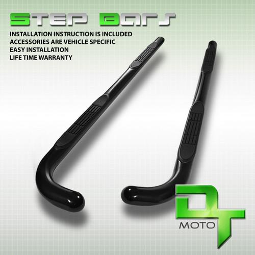 01-04 toyota tacoma double cab 3" side step nerf bar running board black coated