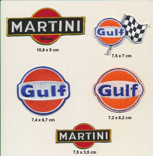 Martini gulf patch patch b-stock set 5 piece car f1 racing racing b101-