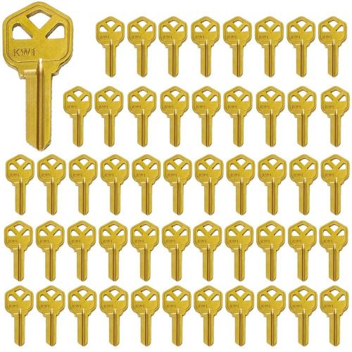 50pcs kw1 uncut key blanks brass finish key blanks 5pin