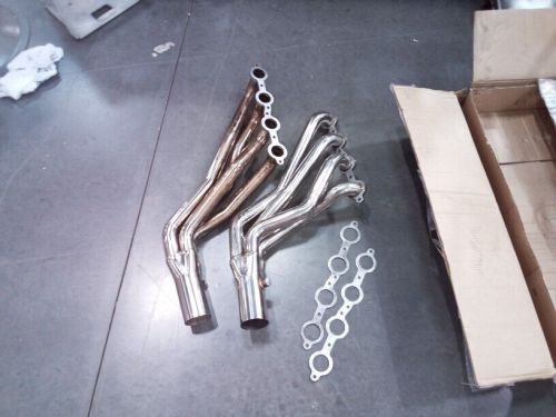 Long tube polished stainless steel headers for chevy gmc 07-14 4.8l 5.3l 6.0l