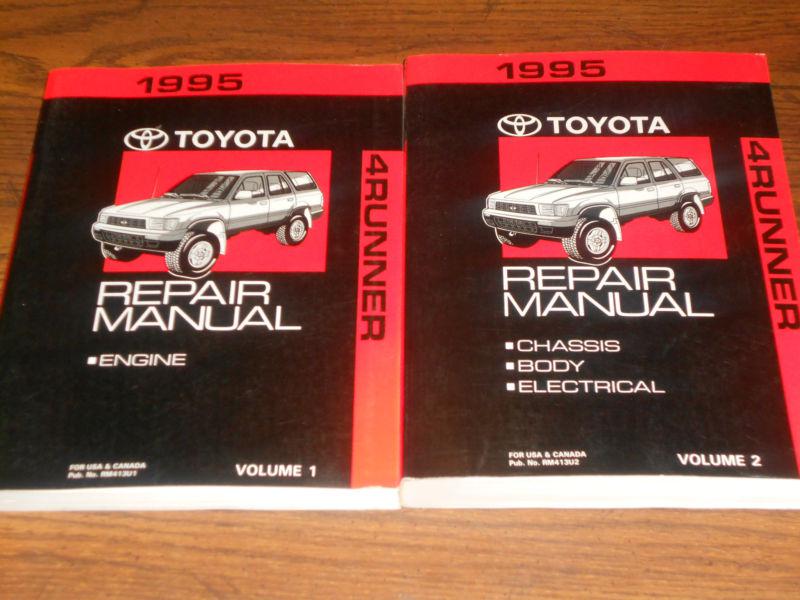 1995 toyota 4runner shop manual set / original book set