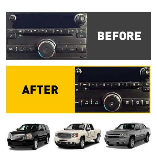 For gmc chevrolet buick tahoe yukon navigation stereo radio button repair decals