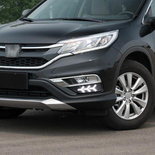 Led drl front bumper fog light lamp white color for honda crv cr-v 2015-2016 d