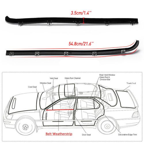 Door window seal belt weatherstrip 4 piece set for 1987-1997 ford f150 f250 f350