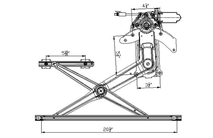 Tyc left & right front power window regulator 94-02 dodge ram 1500 2500 3500