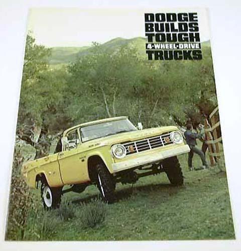 1967 67 dodge 4x4 4wd pickup truck brochure w100 w300