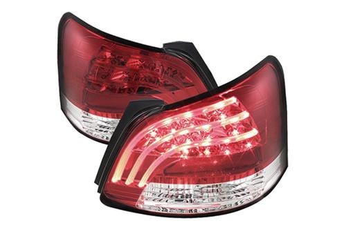 Spyder tya074drc toyota yaris red fiber optic tail lights rear stop lamps