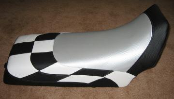 Yamaha banshee checkerd seat cover  #ghg5966scblck6966