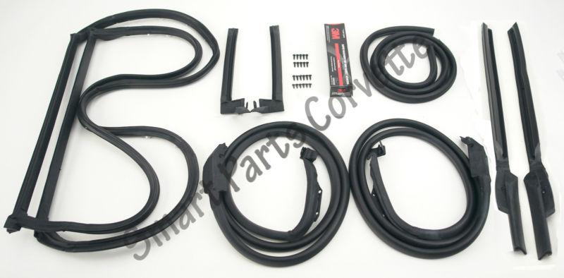 68 deluxe corvette coupe 9 piece weatherstrip kit!