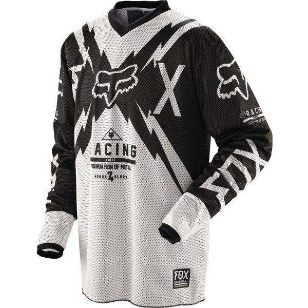 White/black l fox racing hc giant vented jersey 2013 model