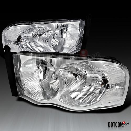 02-05 dodge ram 1500 2500 3500 crystal headlights clear