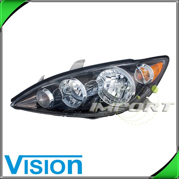 Driver side left l/h headlight lamp black assembly 05-06 toyota camry usa built