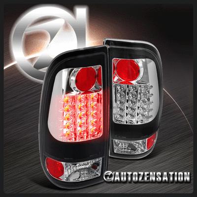 97-03 f150 99-07 f250/350/450/550 super duty black led tail brake lights