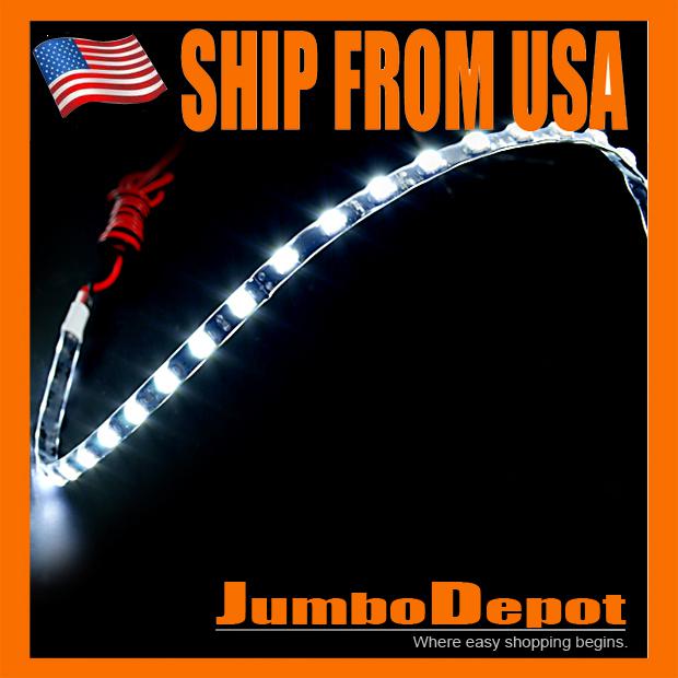 Us 30 smd led white shine strip light tail light angel eye parking light decor