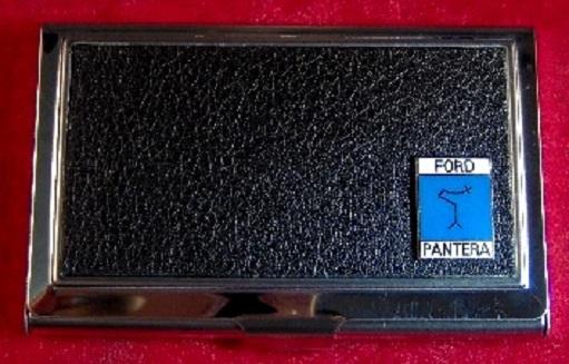 Pantera - stainless steel & leather business card case