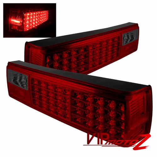 87-93 ford mustang gt coupe 5.0 smokey red diamond led brake signal tail lights