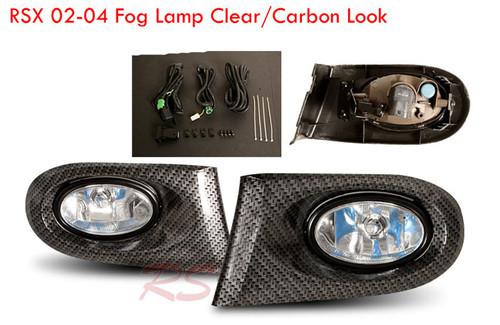 2002 2003 2004 acura integra carbon looks clear lens super white fog light kit