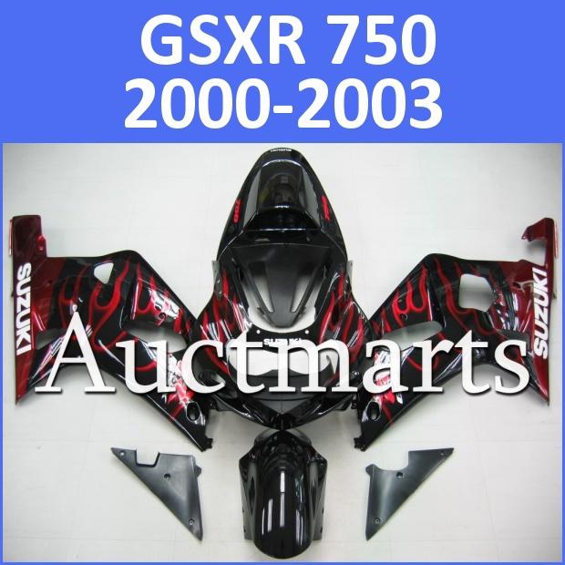 Fit suzuki 00 01 02 03 gsxr 750 gsx-r750 2000 2001 2002 2003 fairing k1 b25 d10