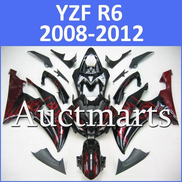 Fit yamaha yzf r6 08 09 10 11 12 yzfr6 2008 2009 2010 2011 2012 fairing i16 d00