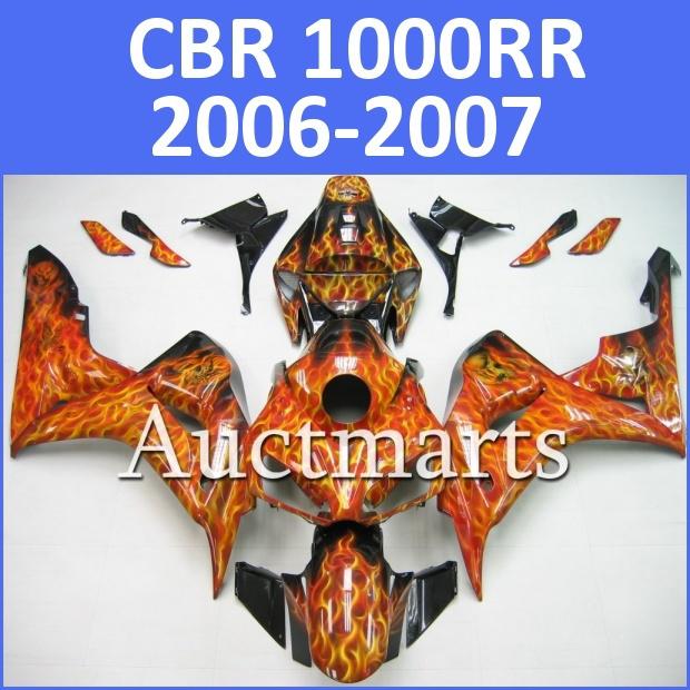 Fit honda 06 07 cbr1000rr cbr 1000 rr 2006 2007 fairing kit abs plastics e24 d00