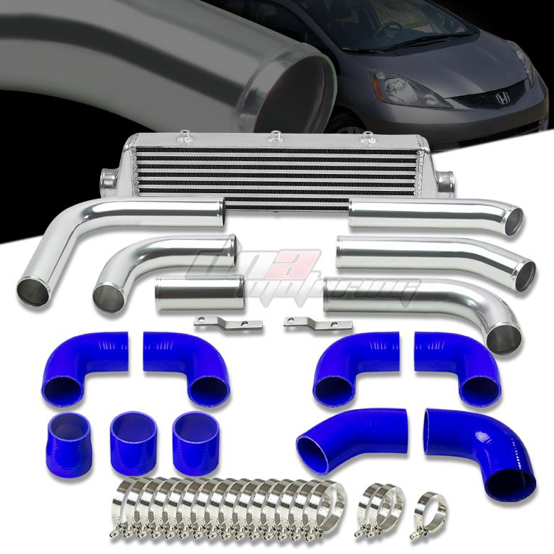 07-08 honda fit/jazz gd3 aluminum racing bar&plate turbo intercooler+piping kit