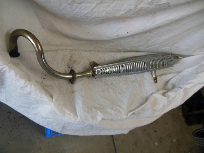 1969 honda sl90-hm exhaust pipe spark arrester & baffel krizman dents/scratches