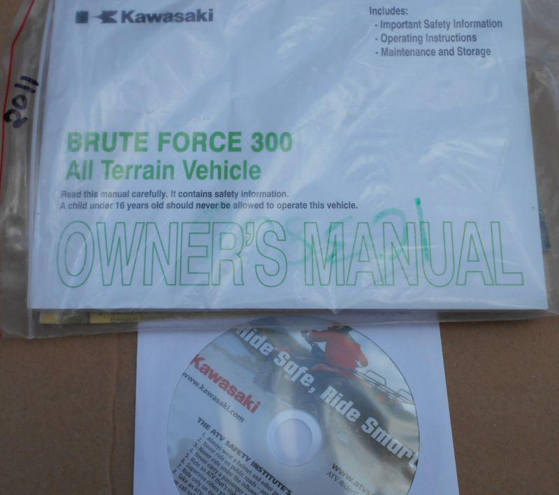 '11 kawasaki brute force 300 all terrain vehicle owners manual 2011 atv