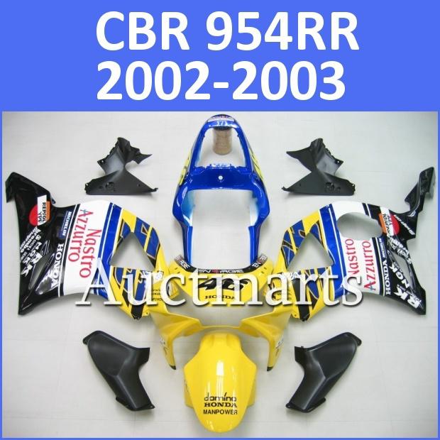 Fit honda 02 03 cbr954rr cbr 954 rr 2003 2004 fairing kit abs plastics f22 d03