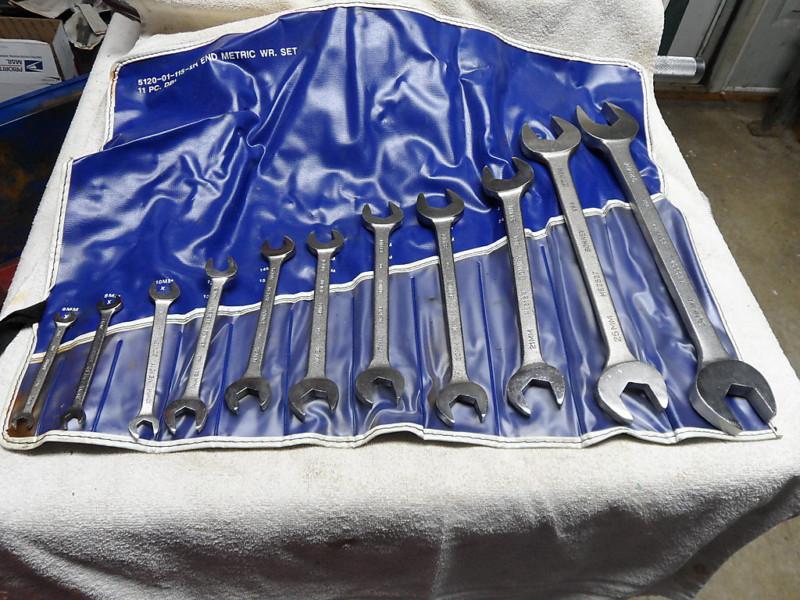 Bonney, metric open end wrench set, (11)