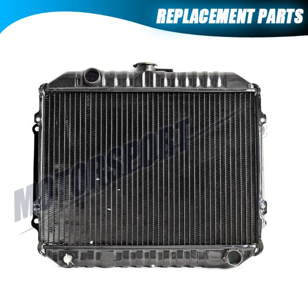 83-86 dodge ram50 2.0l 4cyl manual trans cooling aluminum core radiator w/o toc 