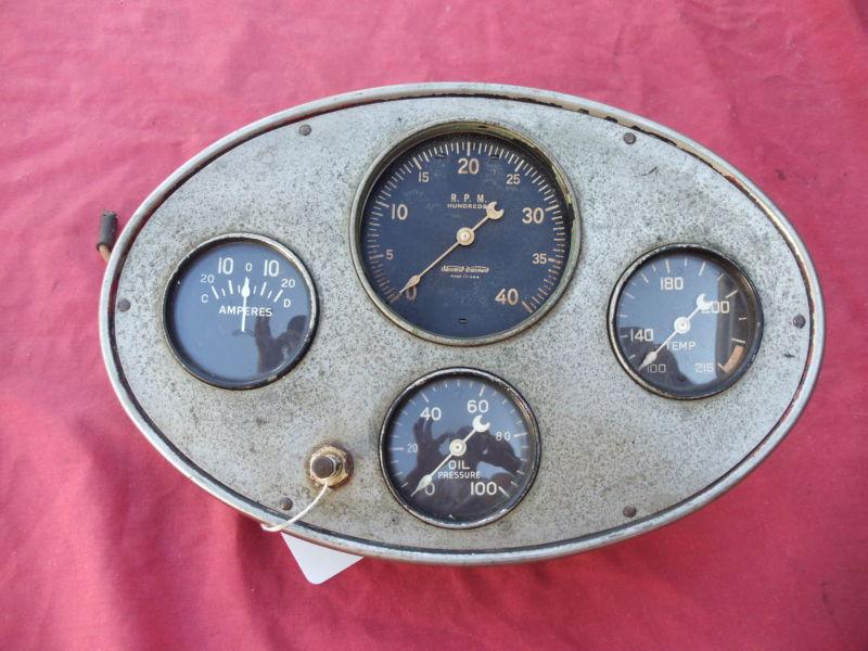 Garwood stewart warner instrument panel gauge cluster 41 42 46 47 48 hot rod 