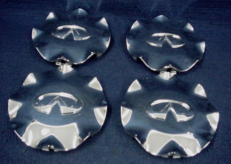 Infiniti m35 06-07 m45 06-07 chrome center caps - set 4 - fits the 18" 8 spoke