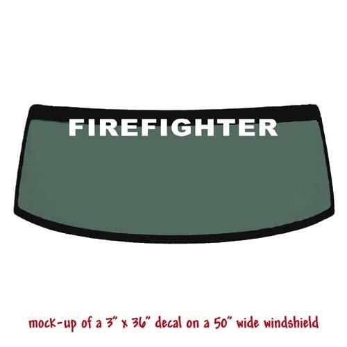 Firefighter (v2) - windshield banner decal sticker